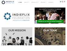 Tablet Screenshot of indieflixfoundation.org